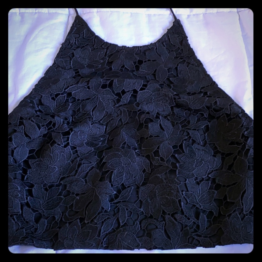 Beautiful black lace crop top